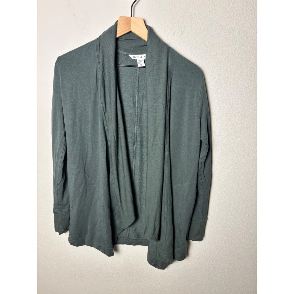 Athleta Pranayama Restore Rib Wrap Cardigan Sage Green XS 882498